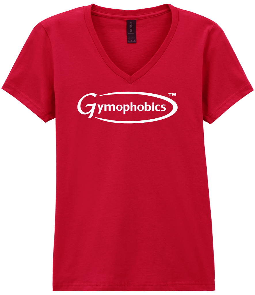 Gildan Ladies SoftStyle® V Neck T-Shirt | Cherry Red