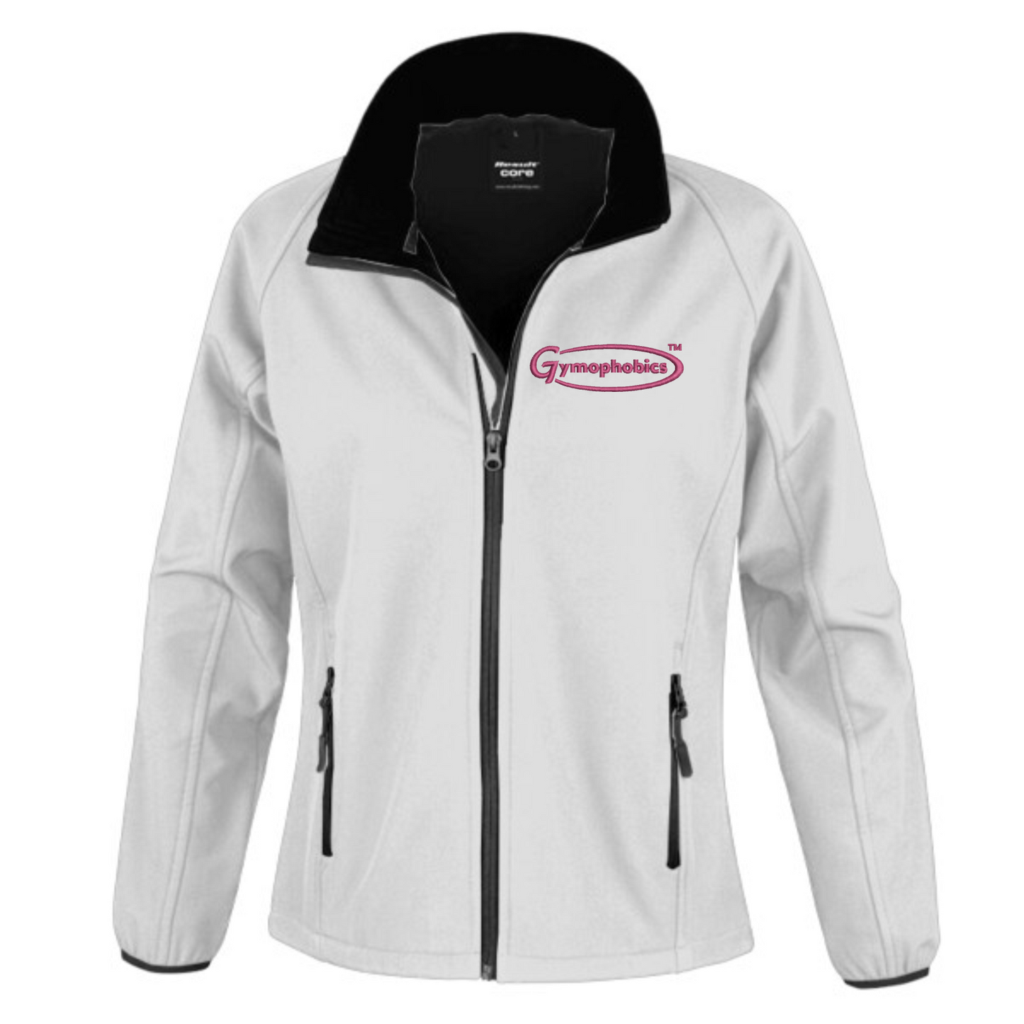 Ladies Soft Shell Jacket | White/Black