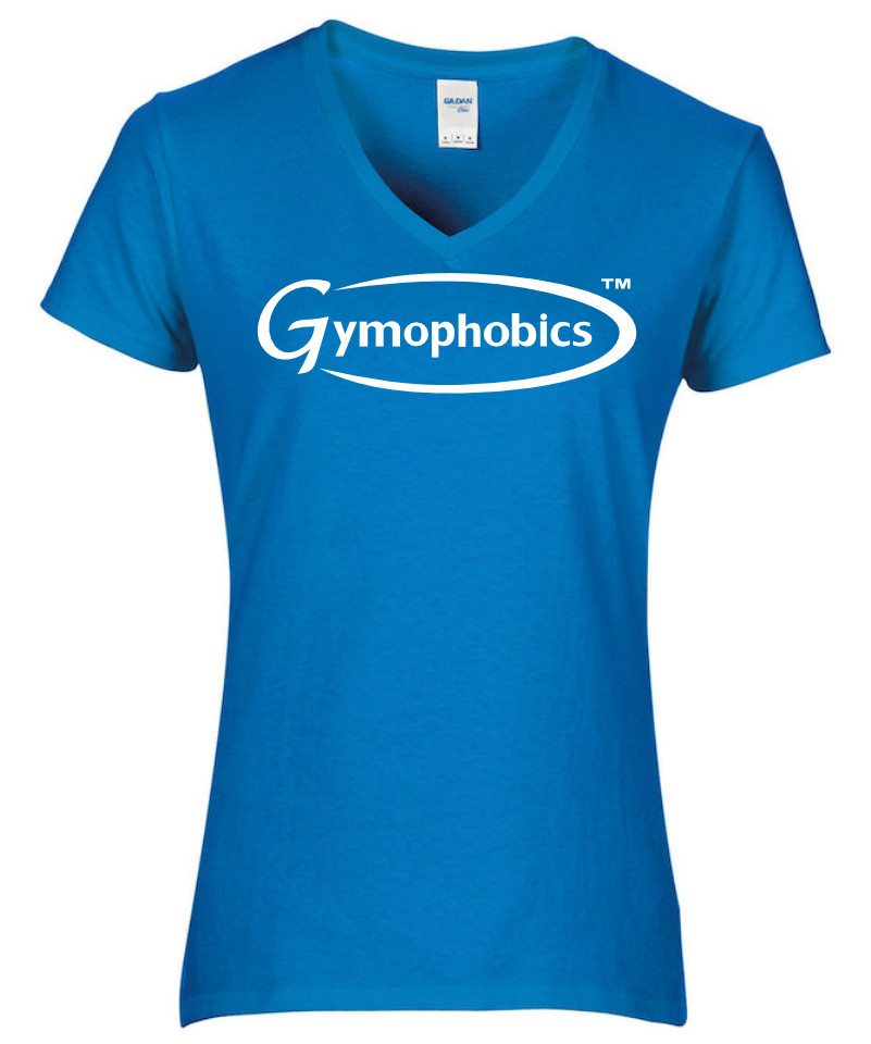 Gym Ladies Premium Cotton V Neck in Sapphire