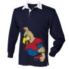 Kids long sleeve plain rugby shirt Thumbnail