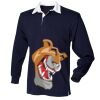 Kids long sleeve plain rugby shirt Thumbnail