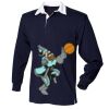 Kids long sleeve plain rugby shirt Thumbnail