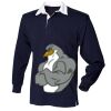 Kids long sleeve plain rugby shirt Thumbnail